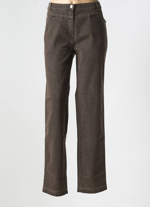 Jeans coupe slim gris ELENA MIRO pour femme