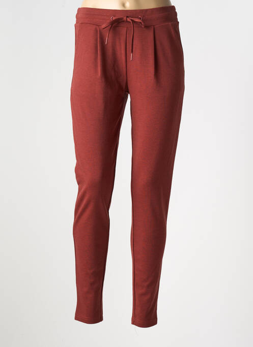 Pantalon slim marron ICHI pour femme
