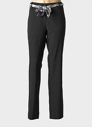 Pantalon droit stretch taille normale noir POUSSIERE D'ETOLE femme