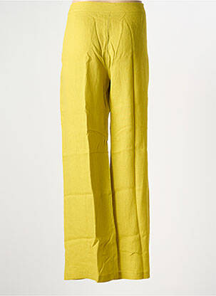 Pantalon large fermeture zippée sous rabat boutonné taille normale vert ELEONORA AMADEI femme
