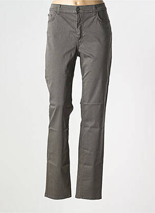 Pantalon slim tissage popeline taille normale gris TRUSSARDI JEANS femme