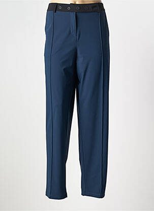Pantalon slim tissage popeline bleu 3322 femme