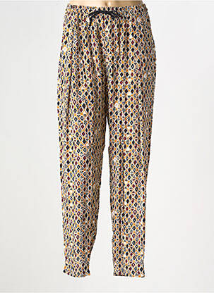 Pantalon slim taille élastique taille normale jaune POUSSIERE D'ETOLE femme