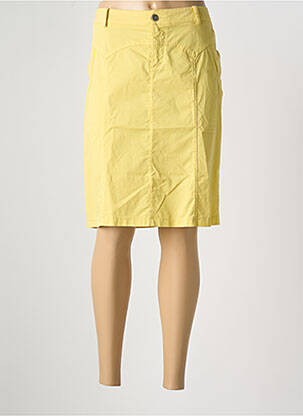 Jupe mi-longue coupe droite jaune POUSSIERE D'ETOLE femme