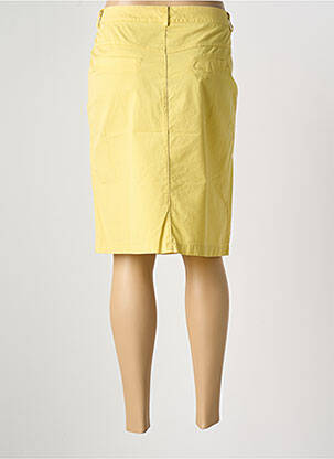 Jupe mi-longue stretch jaune POUSSIERE D'ETOLE femme