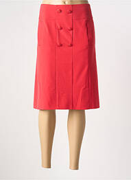 Jupe mi-longue coupe droite rouge EUGEN KLEIN femme