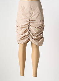 Jupe mi-longue taille normale beige MISSAO femme
