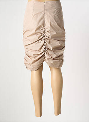 Jupe mi-longue taille normale beige MISSAO femme