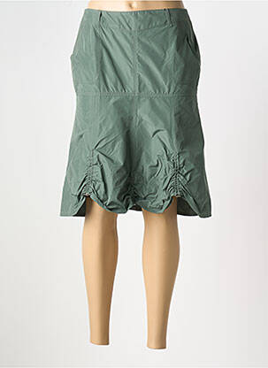 Jupe mi-longue coupe évasée vert EUGEN KLEIN femme