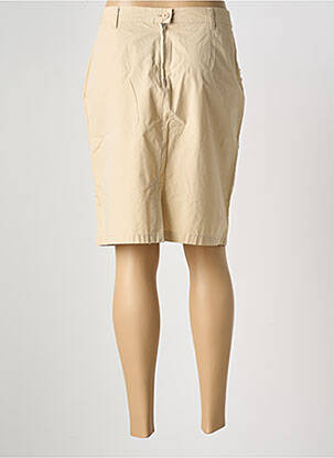 Jupe mi-longue coupe droite beige RUEDO femme