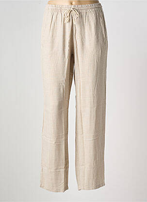 Pantalon large beige LA FEE MARABOUTEE pour femme