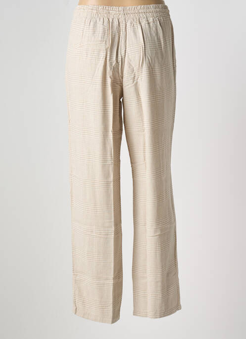 Pantalon large taille normale taille normale beige LA FEE MARABOUTEE femme