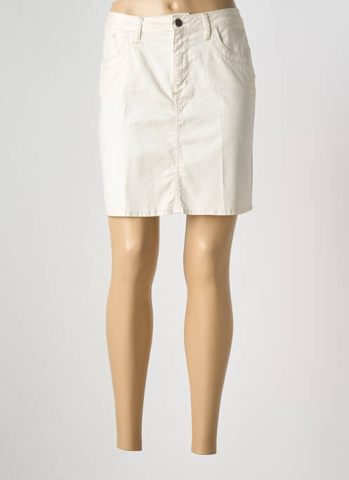 Jupe courte taille normale beige KANOPE femme