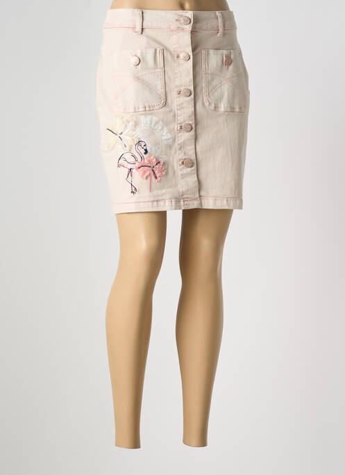 Jupe courte rose DESIGUAL pour femme