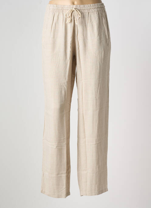 Pantalon large beige LA FEE MARABOUTEE pour femme