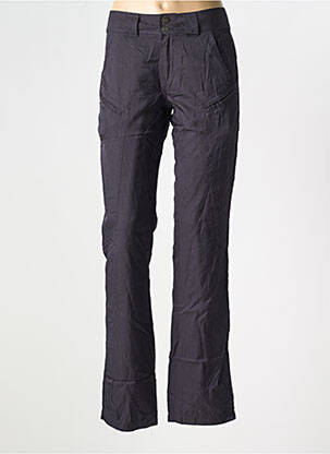 Pantalon slim tissage popeline taille normale bleu R 867 femme