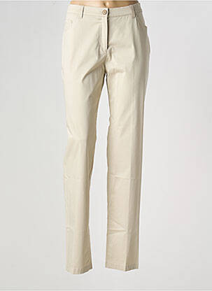 Pantalon slim tissage popeline beige DIANA GALLESI femme
