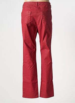 Pantalon slim tissage enduit taille normale rouge FLEUR DE SEL femme