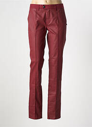 Pantalon chino fermeture zippée sous rabat boutonné taille normale rouge CHIPIE femme