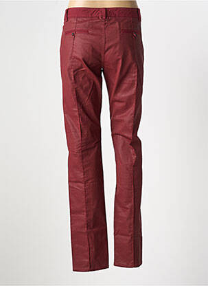 Pantalon chino fermeture zippée sous rabat boutonné taille normale rouge CHIPIE femme