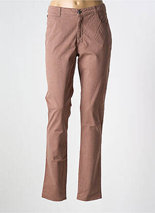 Pantalon slim tissage popeline taille normale rose MES SOEURS ET MOI femme