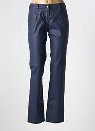 Pantalon slim tissage enduit taille normale bleu FLEUR DE SEL femme