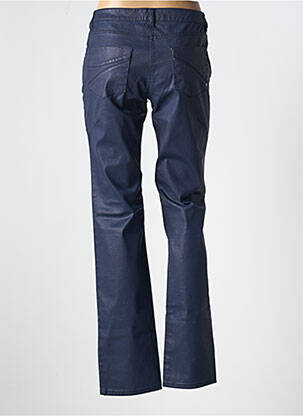 Pantalon slim tissage enduit taille normale bleu FLEUR DE SEL femme
