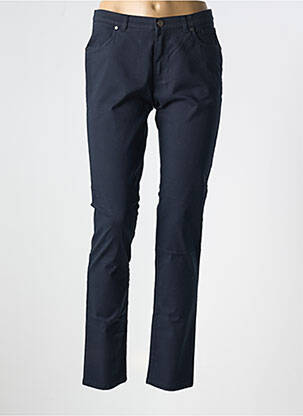 Pantalon slim tissage popeline taille normale bleu EUGEN KLEIN femme