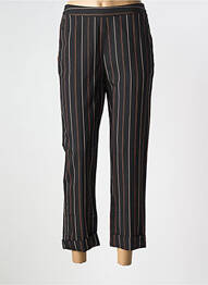 Pantalon 7/8 taille haute taille haute noir MKT STUDIO femme