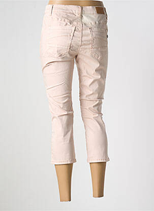 Pantacourt stretch taille basse rose CREAM femme