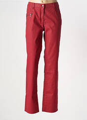 Pantalon slim rouge FLEUR DE SEL pour femme seconde vue