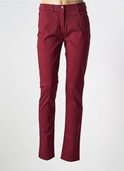 Pantalon slim rouge FLEUR DE SEL pour femme seconde vue