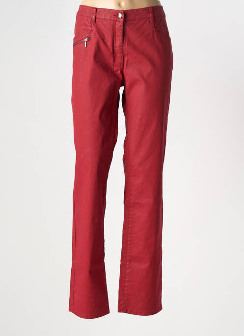 Pantalon slim rouge FLEUR DE SEL pour femme