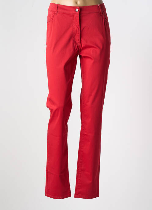 Pantalon slim rouge FLEUR DE SEL pour femme