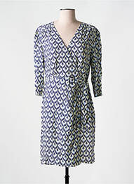 Robe mi-longue manches 3/4 manches 3/4 violet JULIE GUERLANDE femme