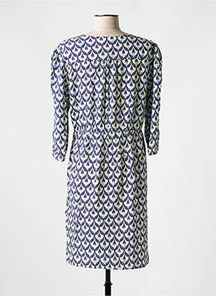 Robe mi-longue manches 3/4 manches 3/4 violet JULIE GUERLANDE femme