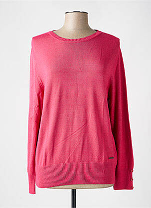 Pull tissage chiné manches longues rose AGATHE & LOUISE femme