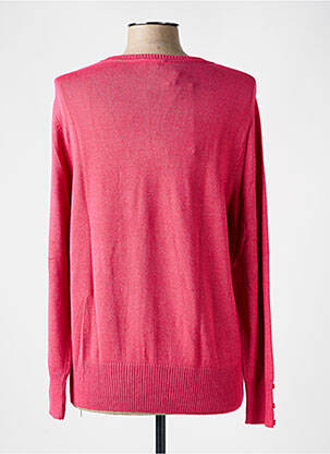 Pull tissage chiné manches longues rose AGATHE & LOUISE femme