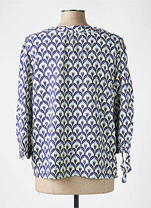 Blouse imprimé fleurs manches 3/4 violet JULIE GUERLANDE femme