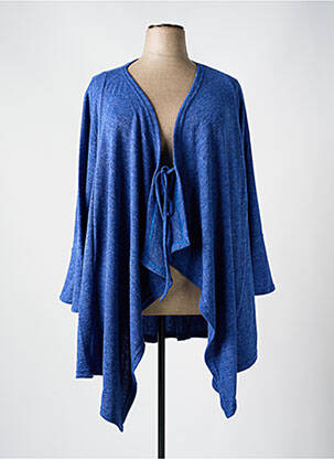 Gilet manches longues manches 3/4 bleu 2W PARIS femme