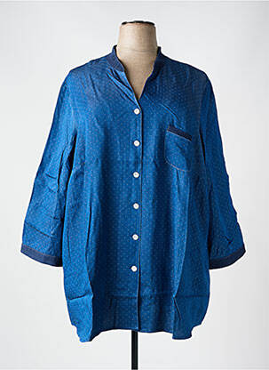 Chemisier coupe droite manches 3/4 bleu IMPULSION femme