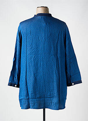 Chemisier coupe droite manches 3/4 bleu IMPULSION femme