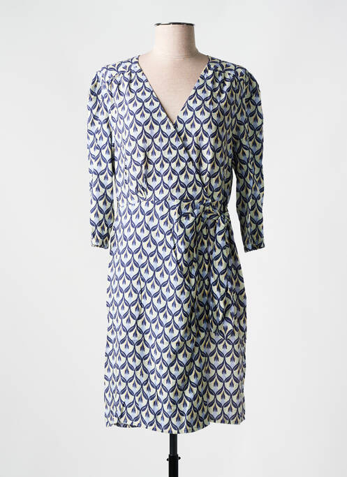 Robe mi-longue manches 3/4 manches 3/4 violet JULIE GUERLANDE femme