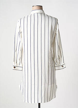Robe courte manches 3/4 manches 3/4 blanc JUST WHITE femme