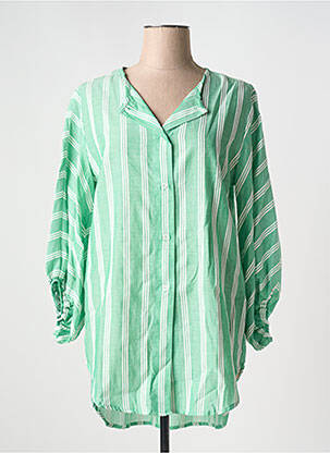 Chemisier imprimé fantaisie manches 3/4 vert LA FEE MARABOUTEE femme