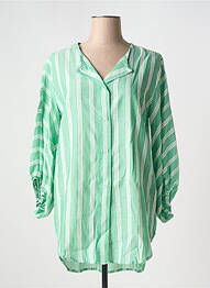 Chemisier imprimé fantaisie manches 3/4 vert LA FEE MARABOUTEE femme