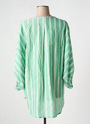 Chemisier imprimé fantaisie manches 3/4 vert LA FEE MARABOUTEE femme