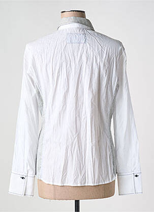 Chemisier coupe cintrée manches longues blanc JUST WHITE femme