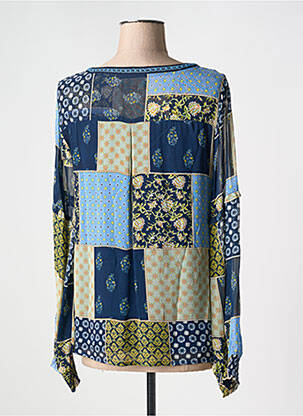 Blouse légère et transparente manches longues bleu CREAM femme