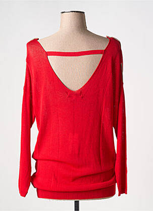 Pull resserrée sur le bas manches longues rouge MORGAN femme